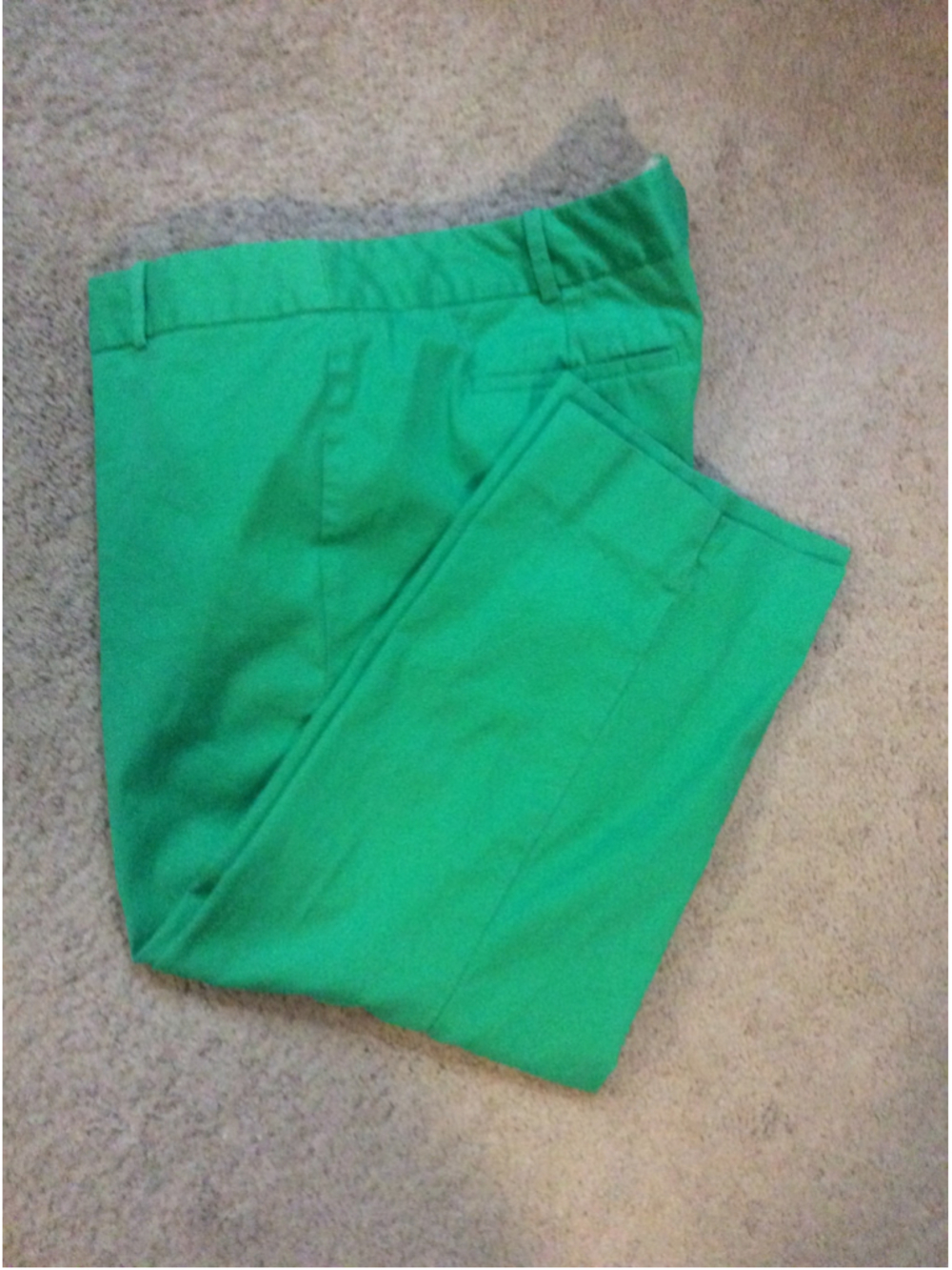 Women's Talbots Green Petite Capris 14P